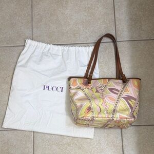 Emilio Pucci Pastel Patterned Tote Bag